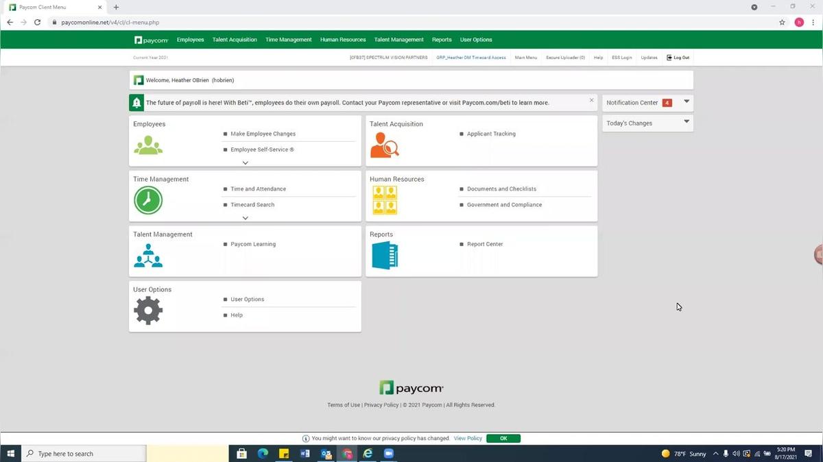 Paycom Client- Creating a Hiring Requisition