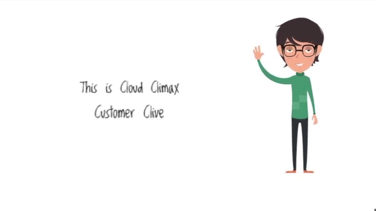 Cloud Climax Customer Clive - shopping animation