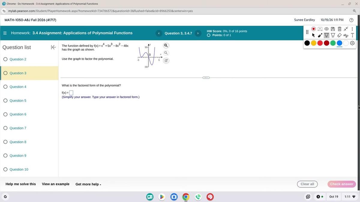 Math 1050 3.4 # 3