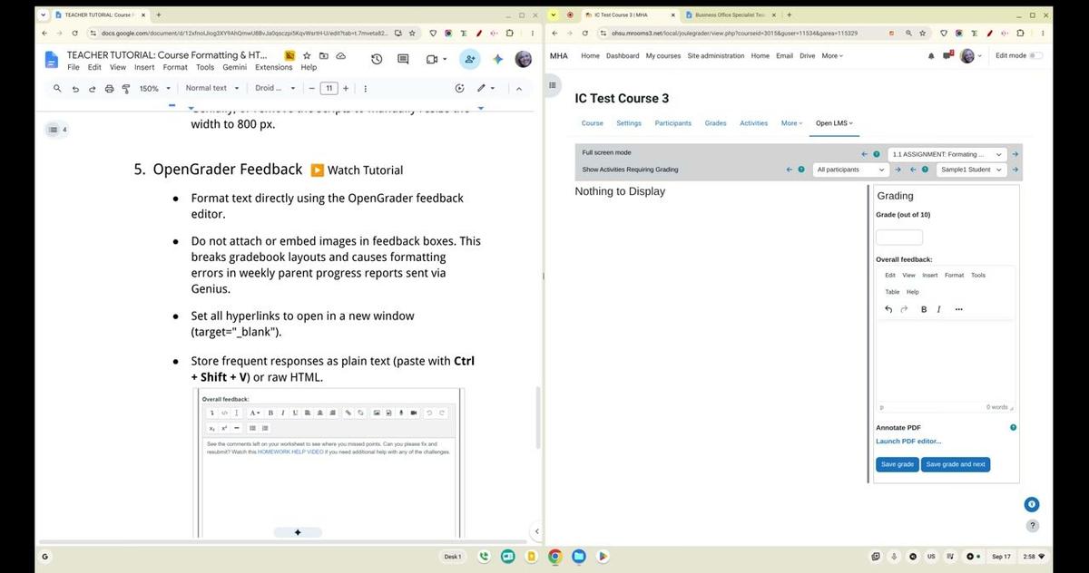 OpenGrader Feedback