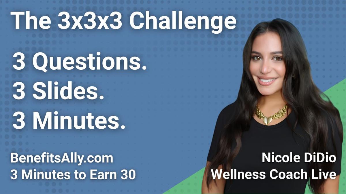 Wellness Coach Live - 3x3x3 Challenge with Nicole DiDio