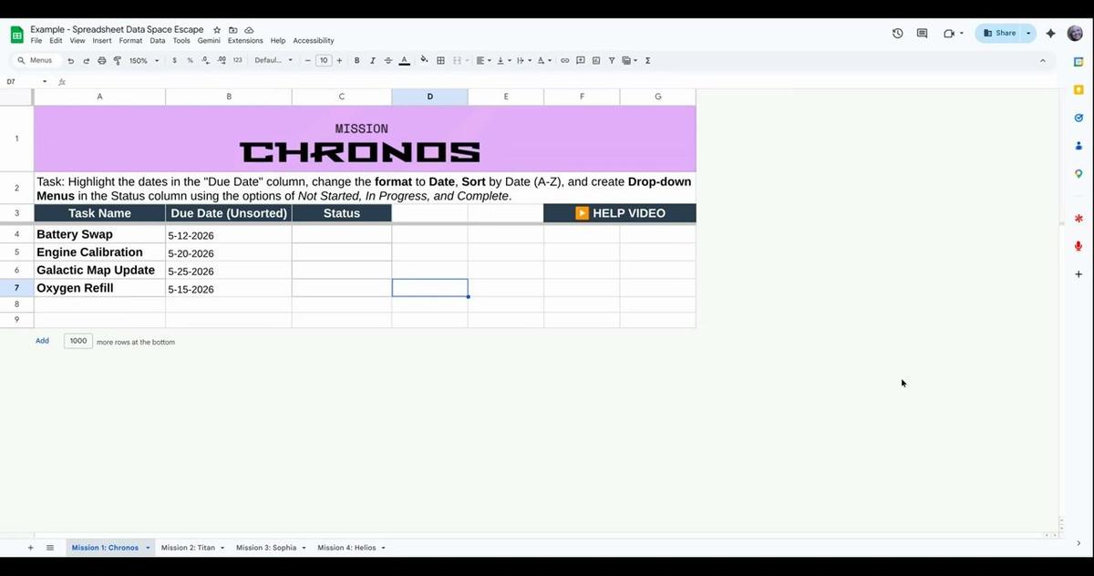 Mission 1: Chronos