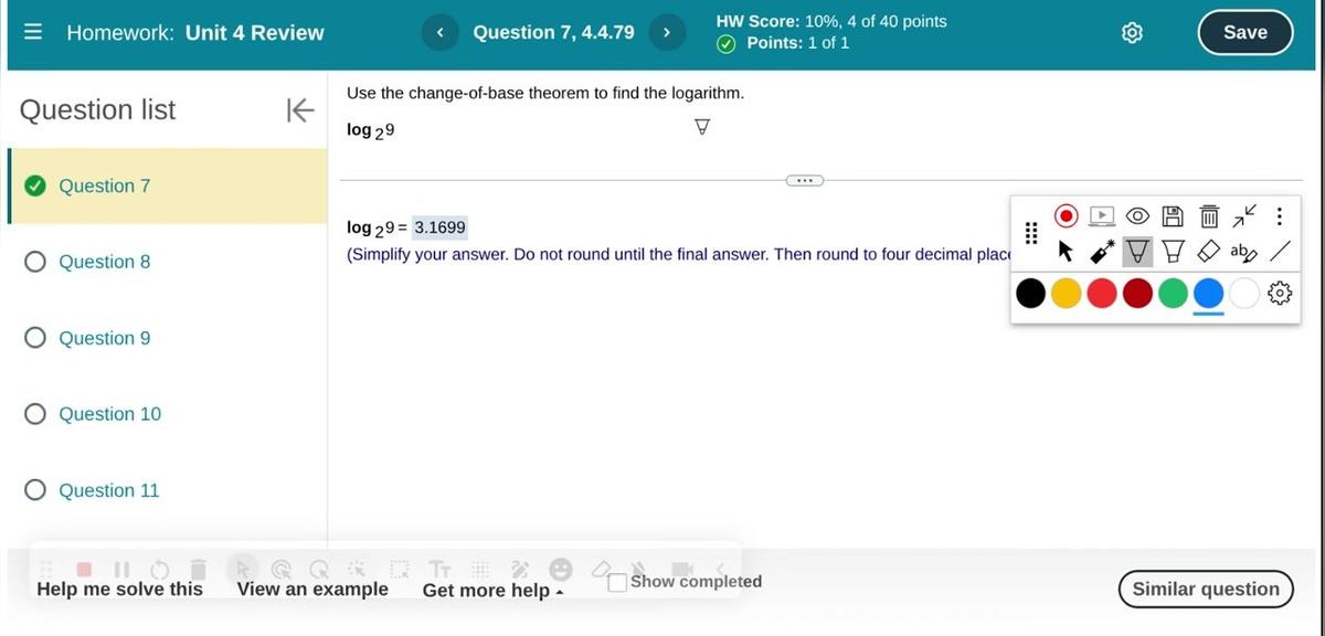 Math 1050 Unit 4 Review #7