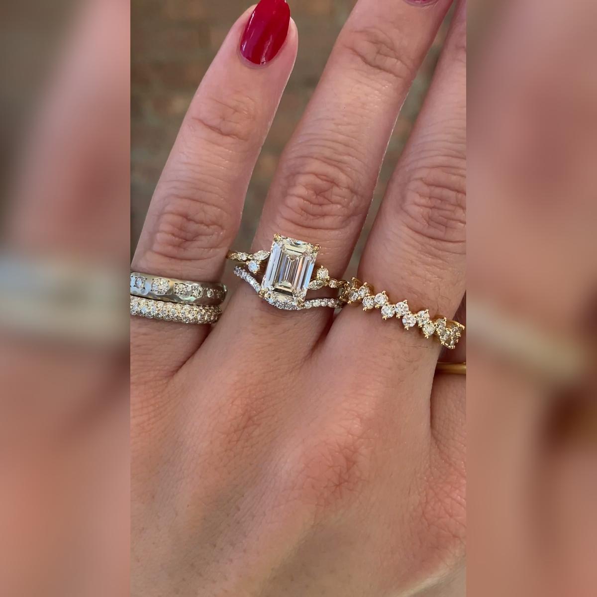 Harmony Emerald Wedding Band Pairings