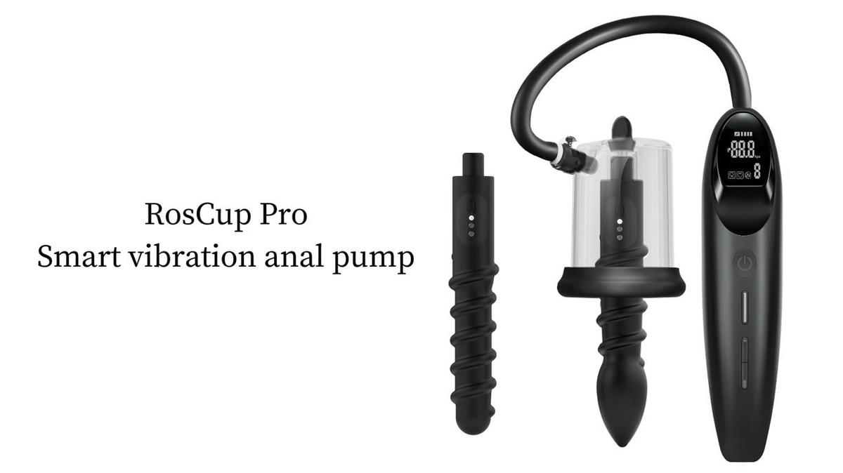 LuvPump RosCup Pro Smart Rosebud Pump USB Rechargeable Anal Pump Vibrating Probe