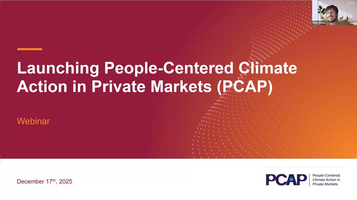 Launching People and Climate Action in Private Markets (PCAP)