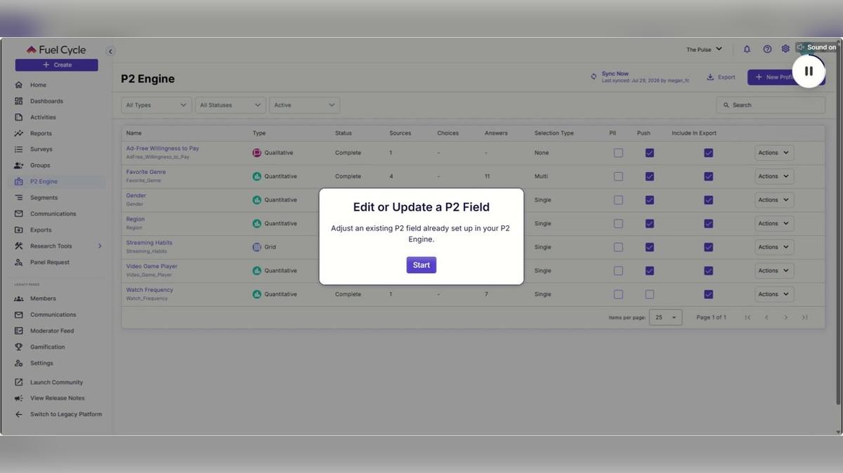 Edit or Update a P2 Field: RE