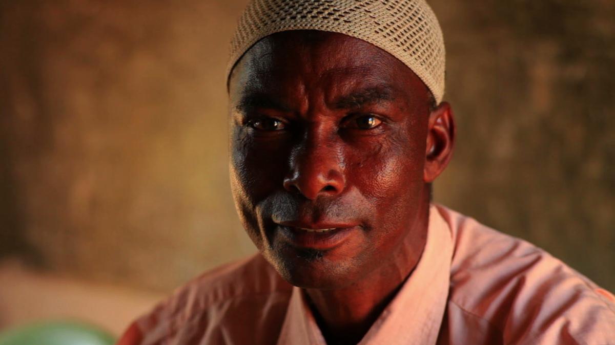 muslim man in african village