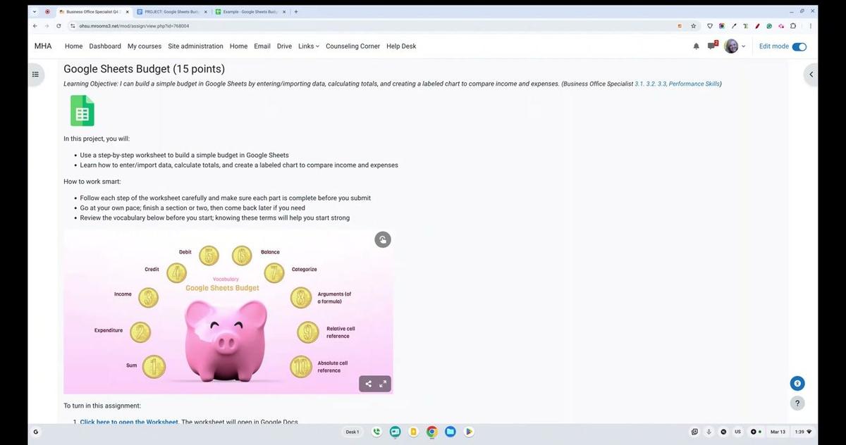 Overview: Google Sheets Budget