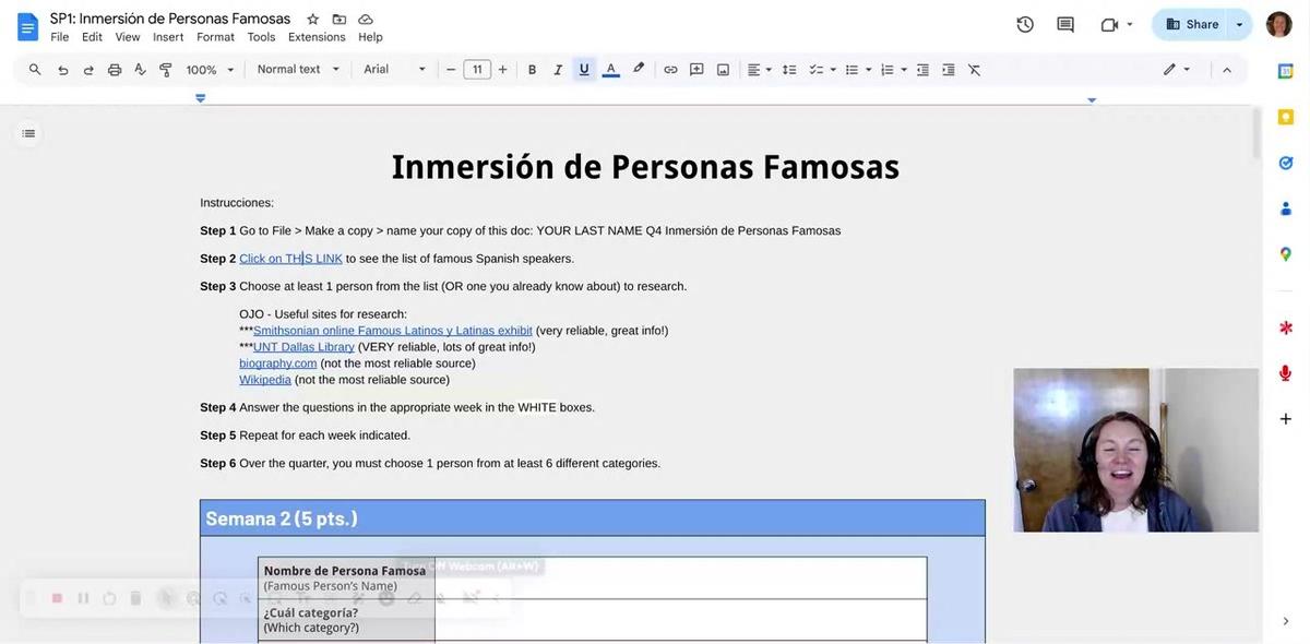 Inmersión de Personas Famosas