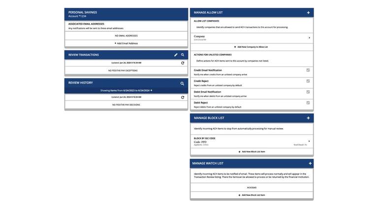Filters - Watch List