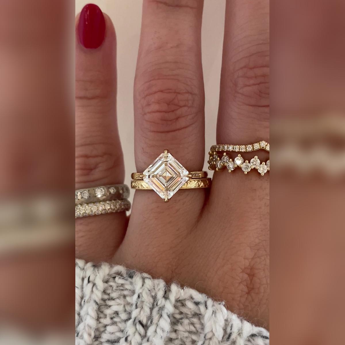 Alessandra Asscher Wedding Band Pairings