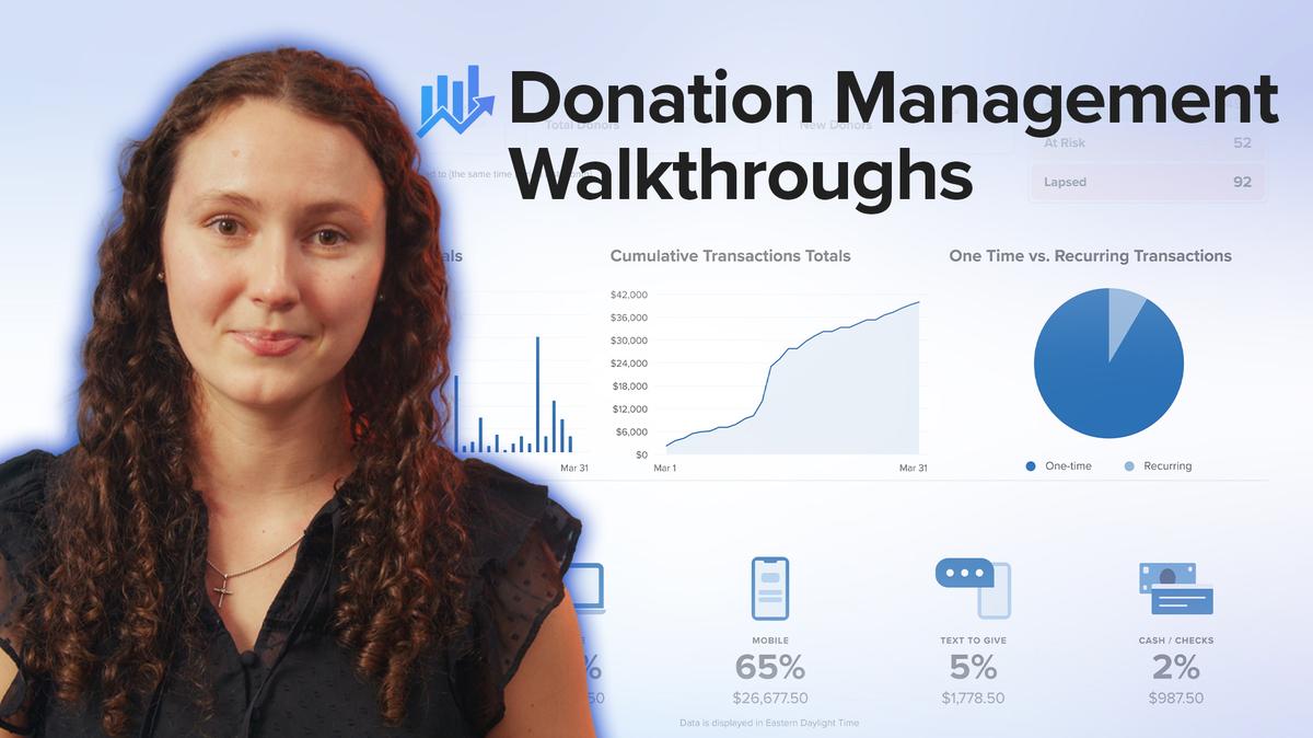 Donation Management Walkthroughs